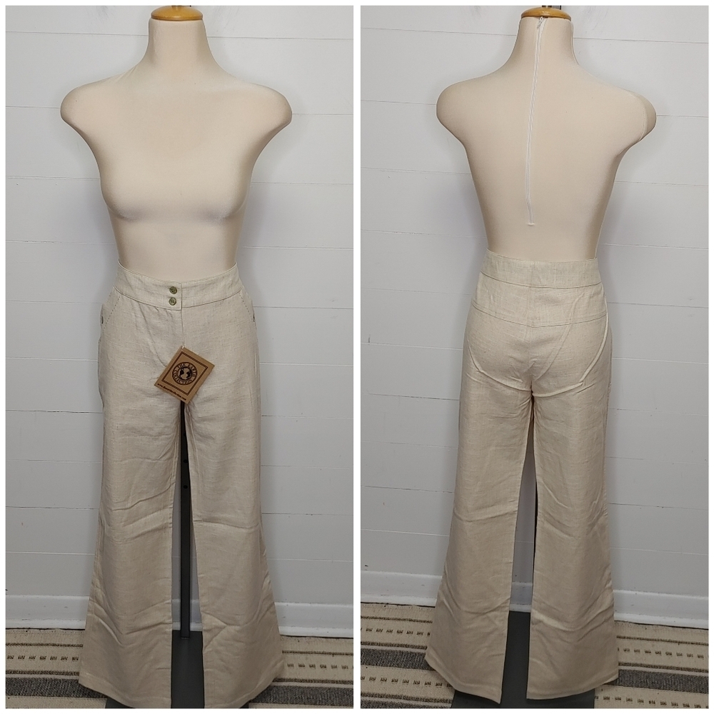 The Earth Collection linen & cotton wide leg pants